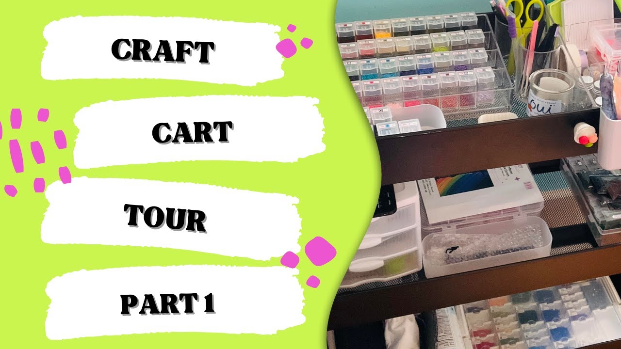 Diamond painting craft cart tour!