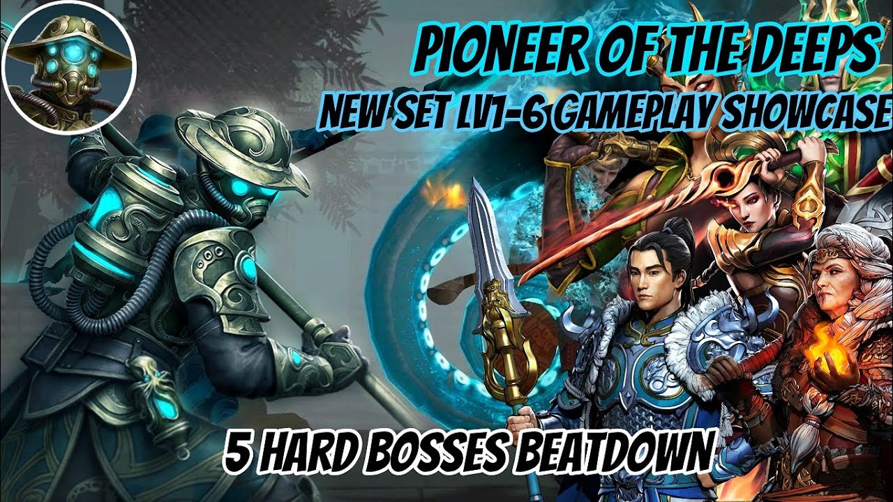 5 hard bosses Beatdown||Pioneer Of The Deeps Lv1-6 gameplay bonus showcase||Shadow Fight 3 new set