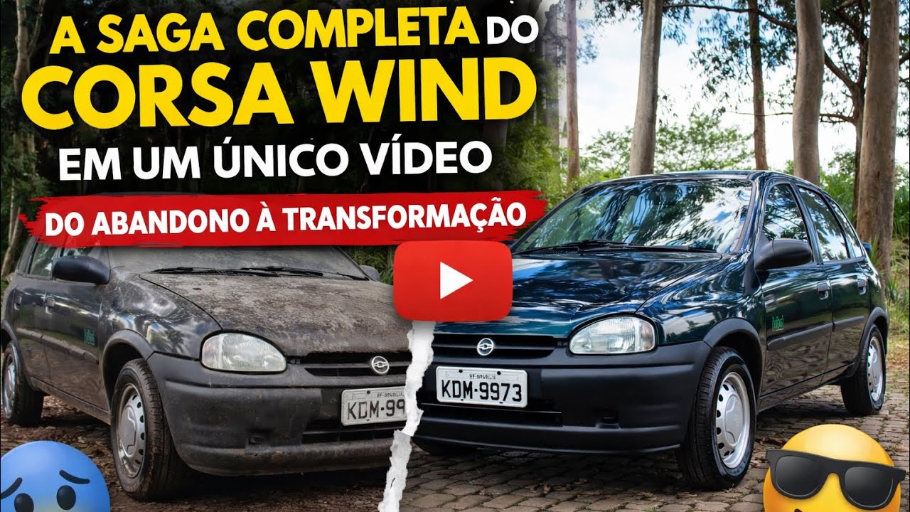 A SAGA COMPLETA do Corsa Wind em UM ÚNICO VÍDEO! 🔥 Do Abandono à Transformação!