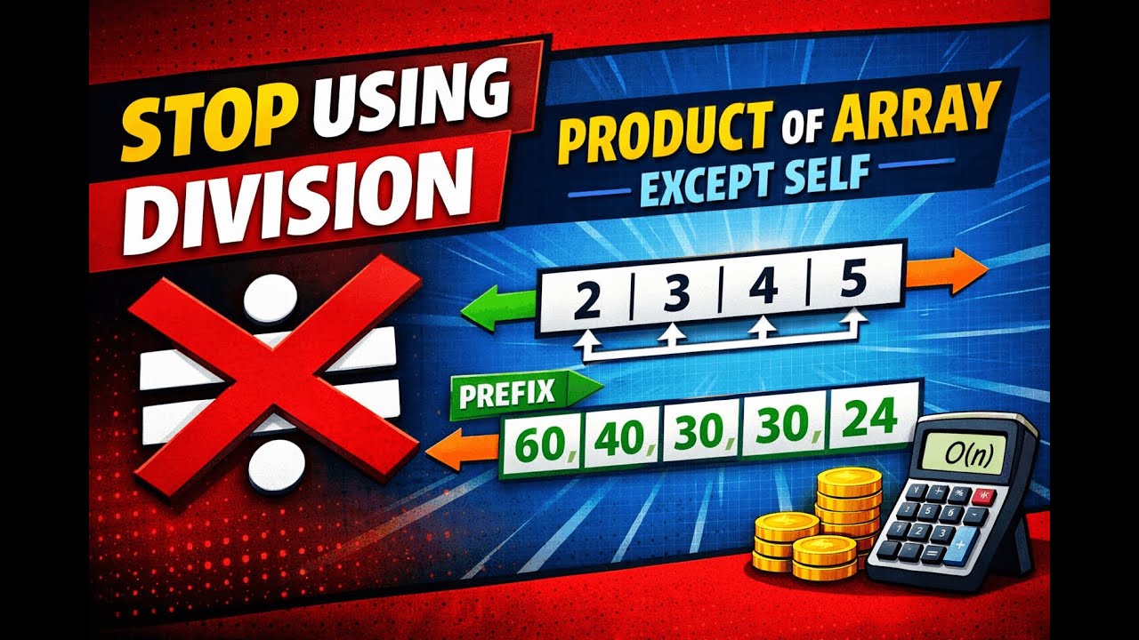 Asked In Google and Microsoft - Product of Array Except Self - Stop Using Division ❌
