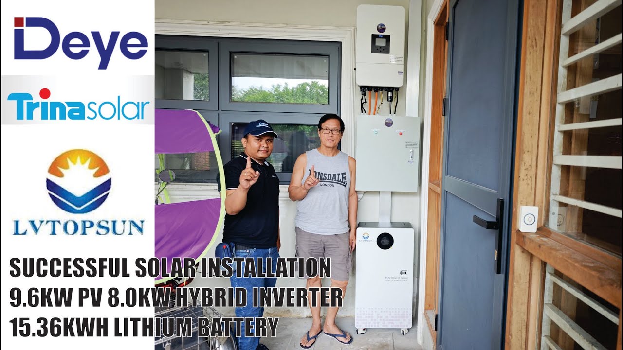 EP55 - Solar Installation 9.6kWp PV 8.0kW Hybrid Inverter with 15kWh Lithium Battery @Biñan Laguna