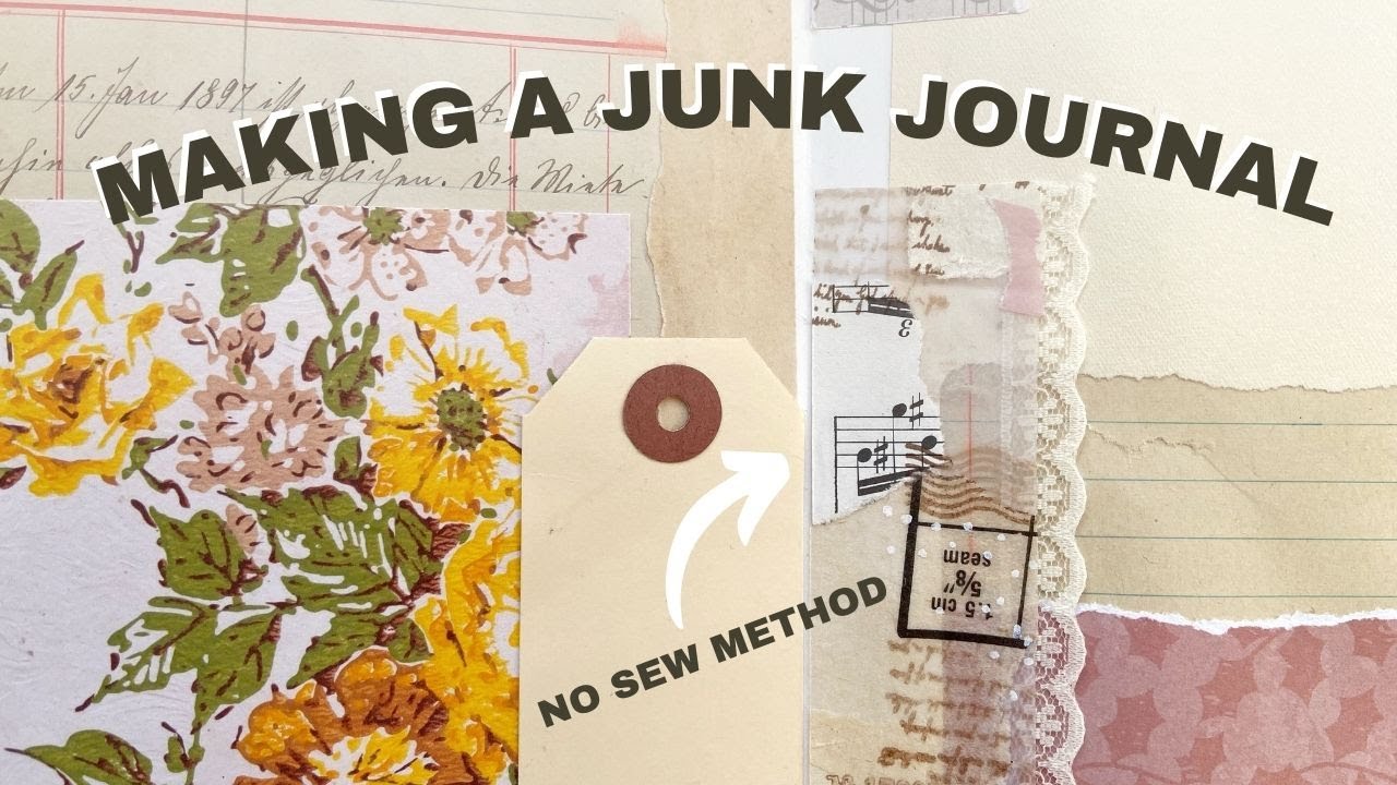 Making a Junk Journal! | NO SEW METHOD | Craft With Me