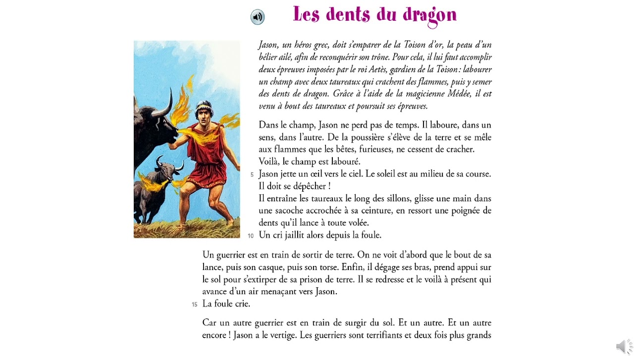 Alouette CM2 : lecture 3 les dents du dragon