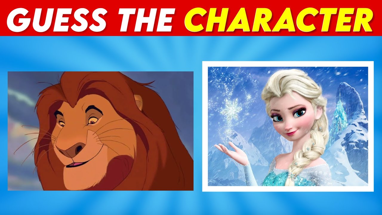 Guess the Disney Characters 🎬🍿 Kids Movie Quiz 50 questions