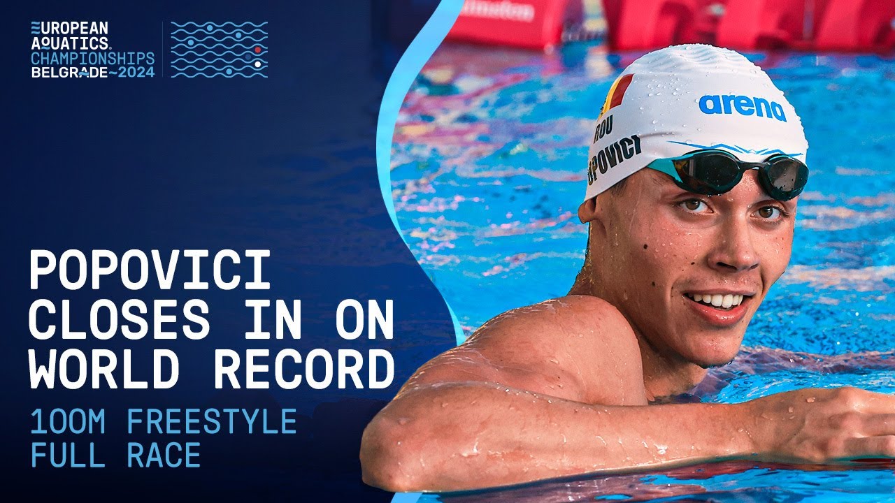 0.08 Off The World Record? 🤯 David Popovici Wins 100m Freestyle Gold | HIGHLIGHTS | Belgrade 2024