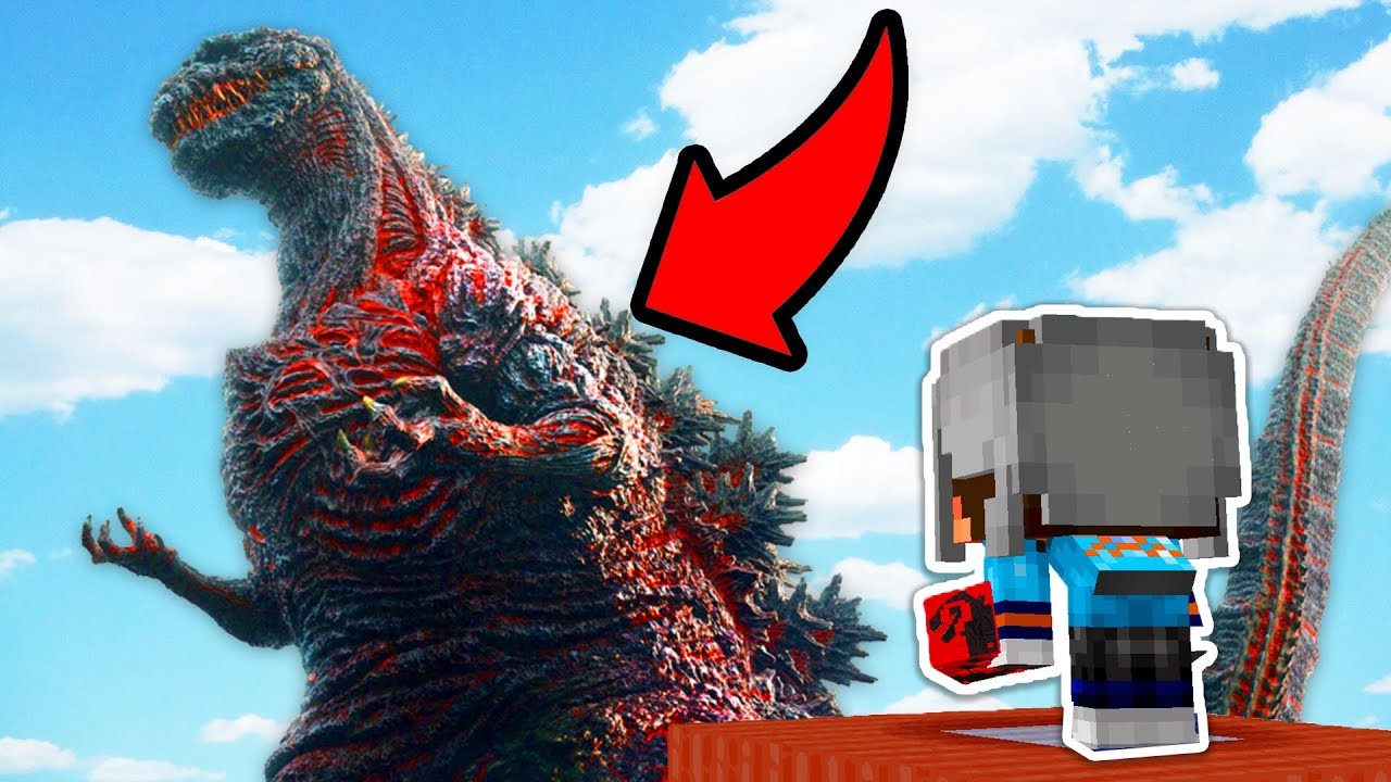 THỬ THÁCH ĐẬP LUCKY BLOCK TRÊN MÌNH GODZILLA TRONG MINECRAFT !!!!