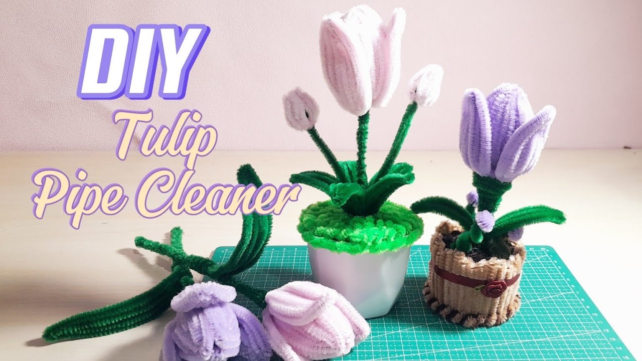 DIY TULIP Pipe Cleaner #pipecleanercrafts 