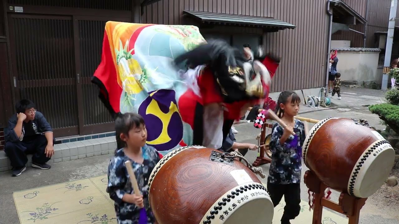 獅子舞2023 山階の秋祭り 村遣い②
