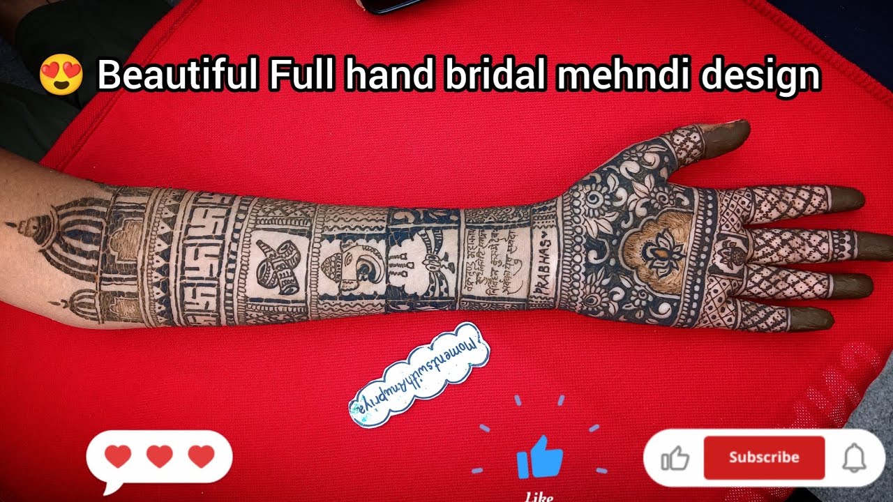 😍Beautiful full hand Bridal mehndi design ✨🫶#mehndi #bridalmehndi #trending #fullhandmehndi #artist 