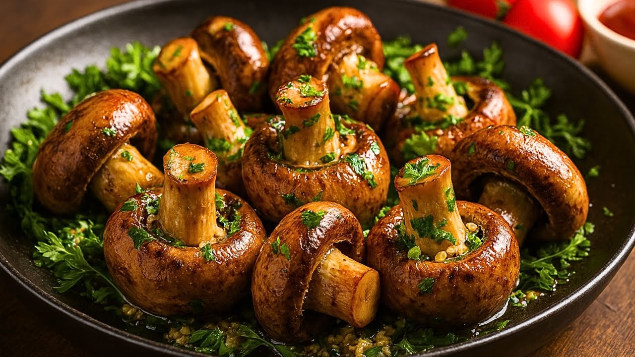 Champignons mit Knoblauch – leckerer als Fleisch! Gebratene Pilze in der Pfanne