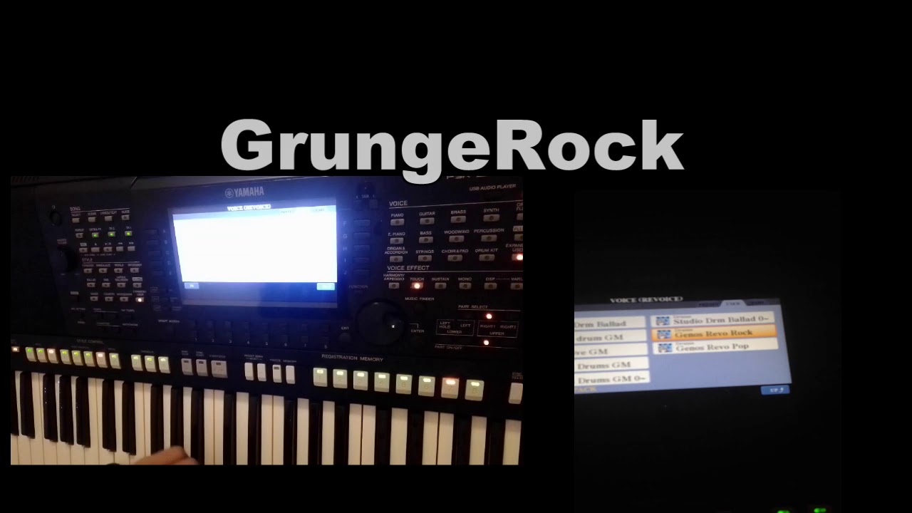 GENOS Rock REVO drum set played on  Yamaha PSR-S775 !!!