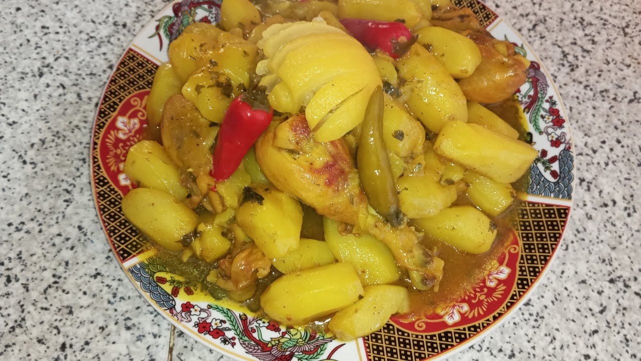 بطاطا قصبية بالدجاج كتجي معلكة
