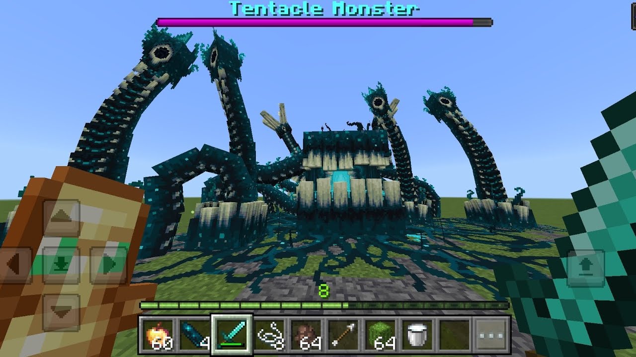 Summon Warden Tentacle Monster mod in Minecraft
