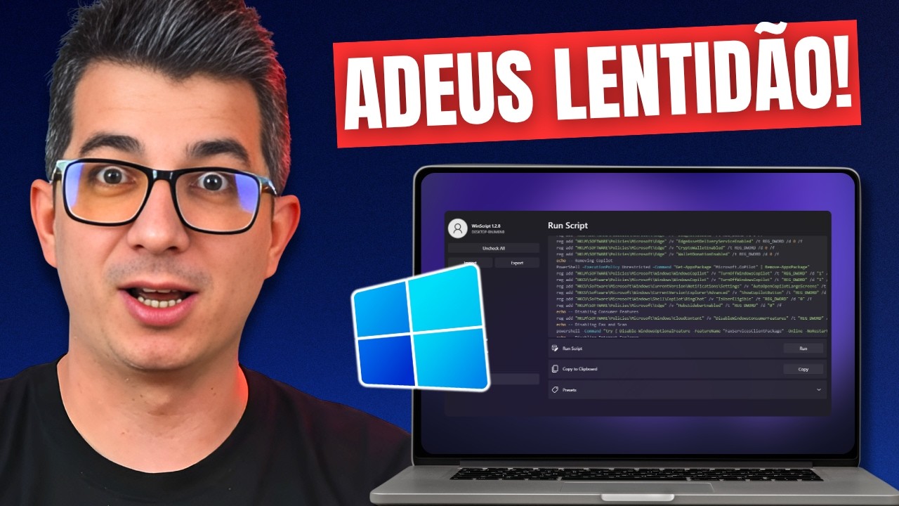 🔥DEIXE SEU WINDOWS MAIS RÁPIDO e eficiente com o WinScript 2025!