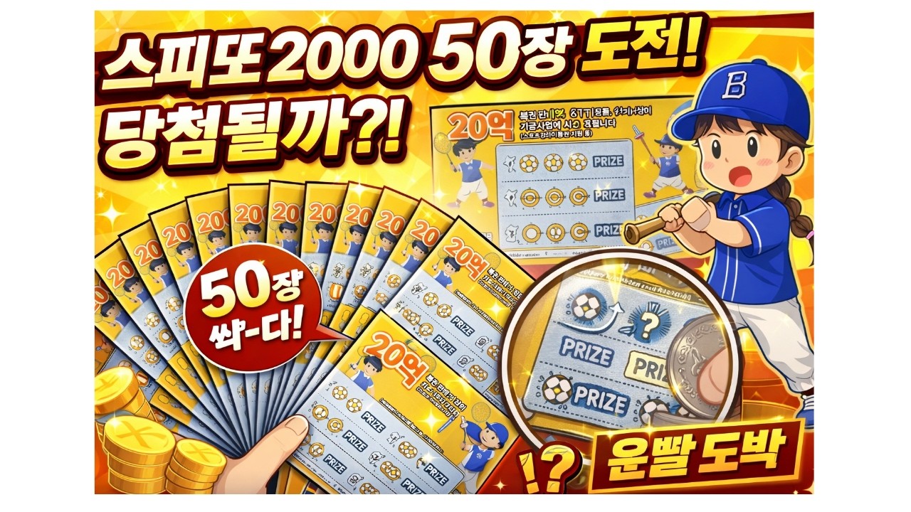 스피또2000 50장 (10만원) 긁어긁었어요 과연?
