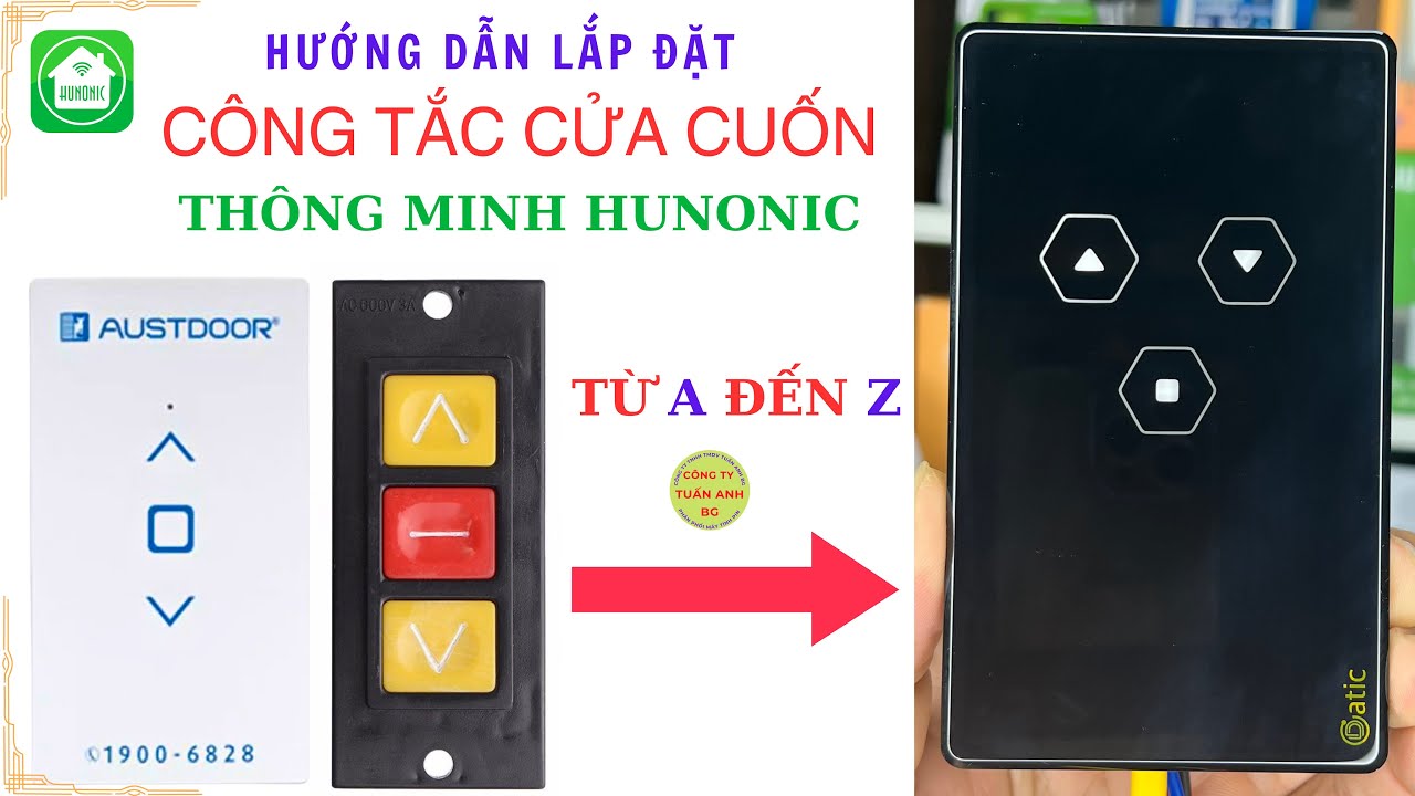 Lắp Đặt Công Tắc Cửa Cuốn Thông Minh Hunonic từ A đến Z #hunonic