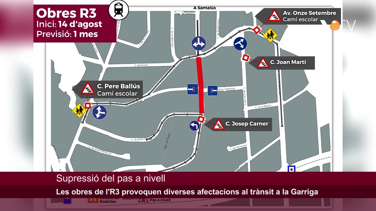 VOTV - Les obres de l'R3 provoquen diverses afectacions al trànsit a la Garriga