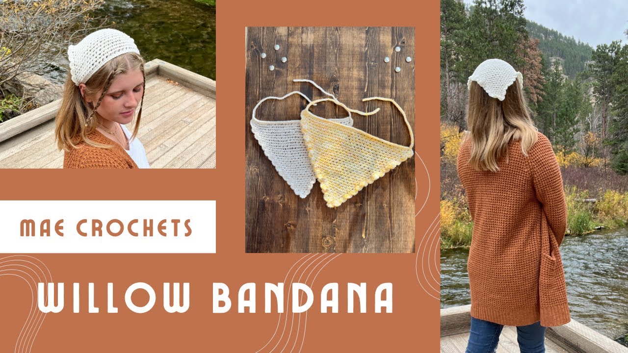 Willow Bandana | Beginner Tunisian Crochet Pattern Tutorial