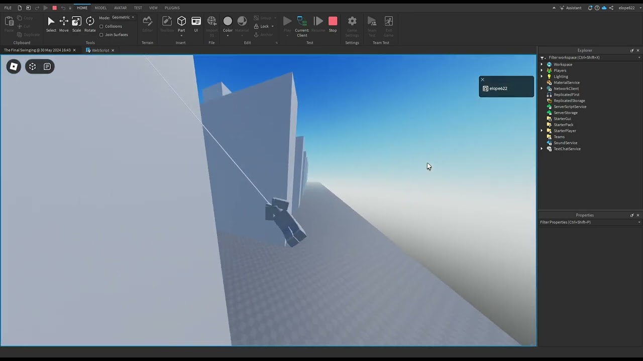 Roblox Studio Web Swinging