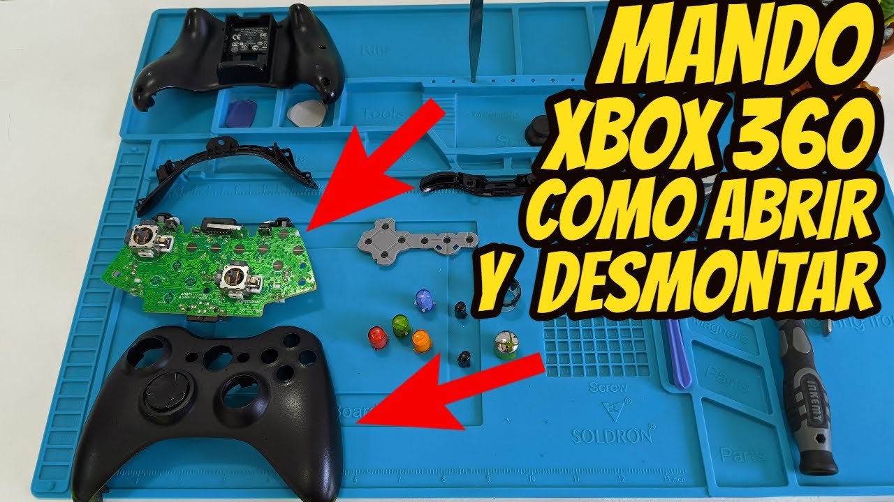 Mando Xbox 360 Como Abrir y Desmontar // Para Reparar Vibradores, Placa Base, Botones