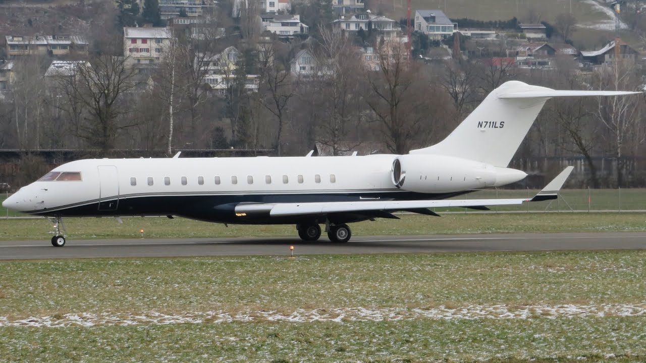 very short takeoff | Bombardier Global 6000 takeoff at Bern Airport | AviationSven