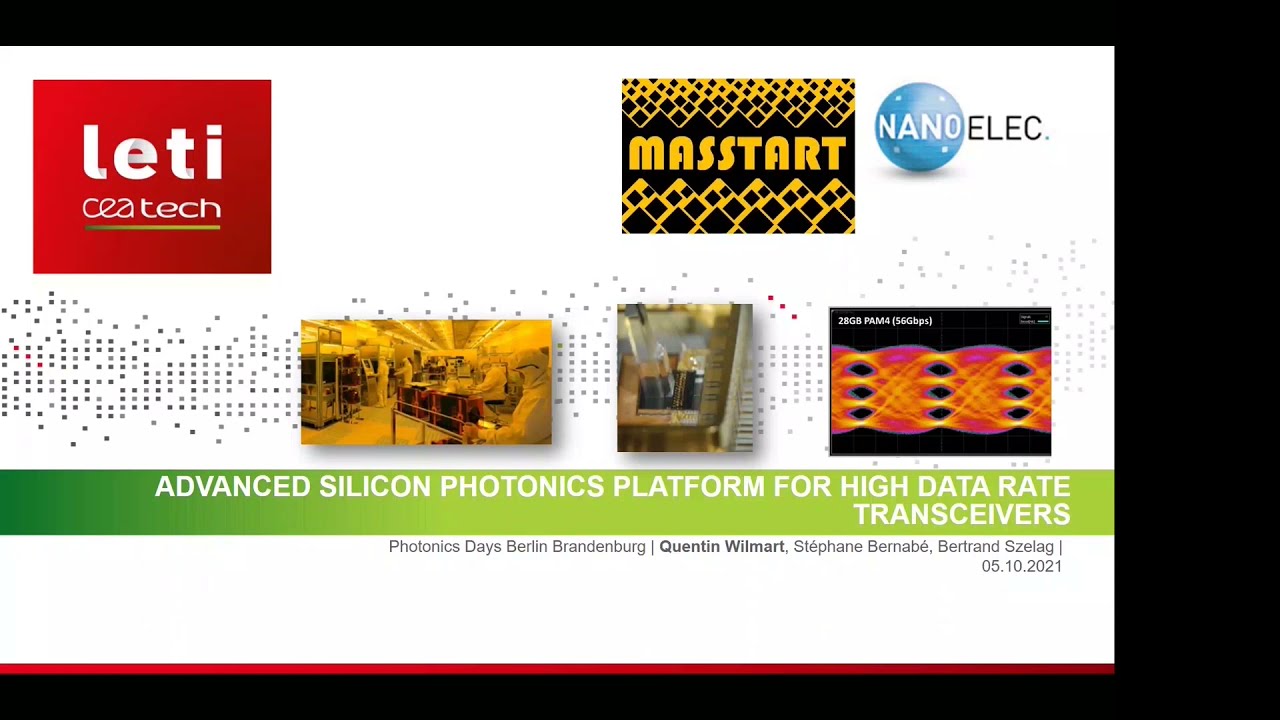 Advanced silicon photonics platform for high data rate transceivers, CEA Leti, PDBB21