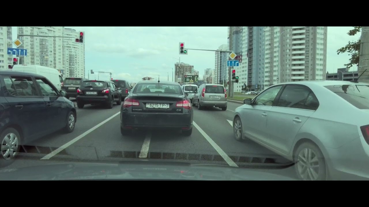 Minsk. Riding in the heat