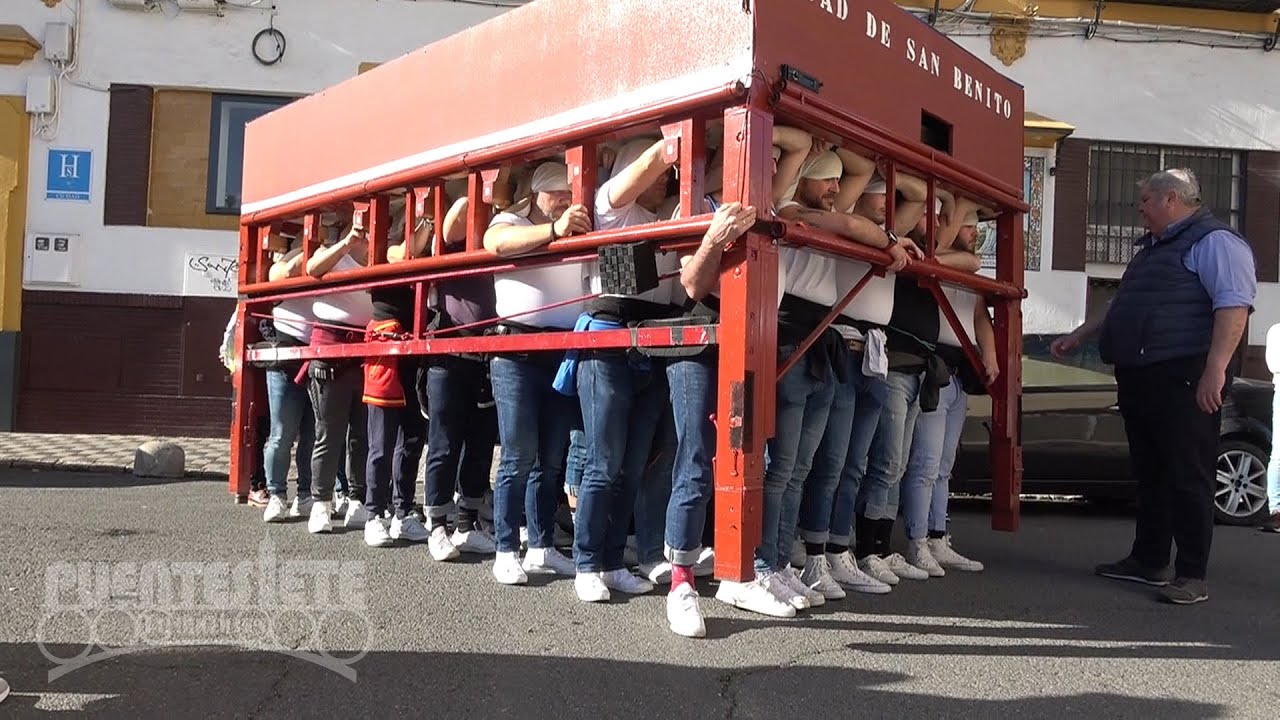 Ensayo Costaleros Encarnación de San Benito. Cuaresma en Sevilla de 2023.