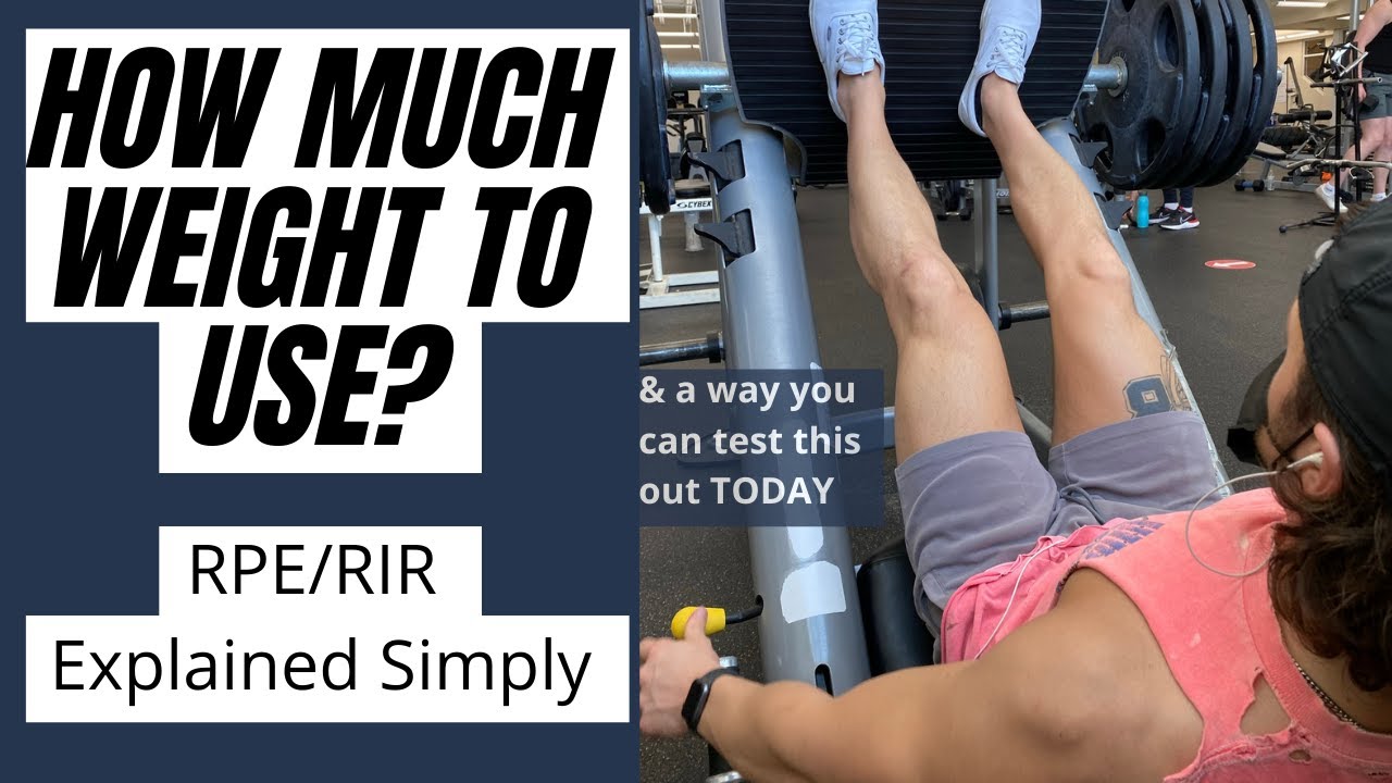 How Much Weight To Use? | RPE/RIR Explained Simply & How To Test It Yourself