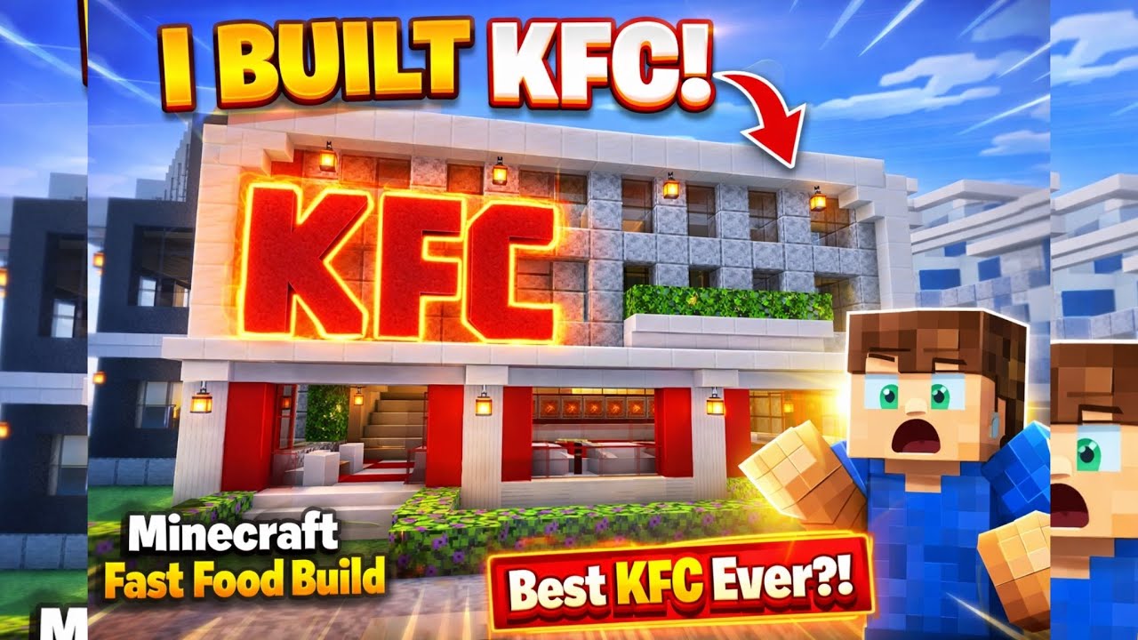 Minecraft Fast Food Build – KFC Restaurant 