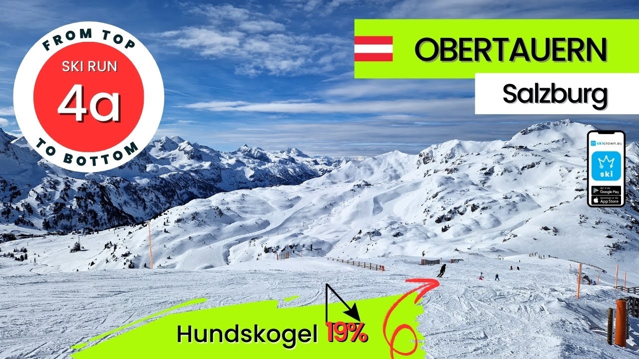 Obertauern Hundskogel Austria / ski run 4a, from top to bottom