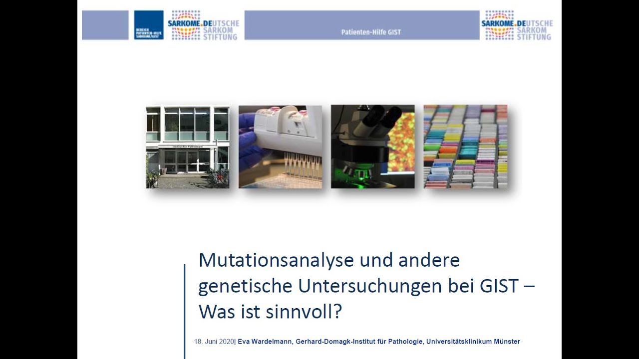 Online-Seminar 2020: Mutationsanalyse und andere genetische Untersuchungen bei GIST