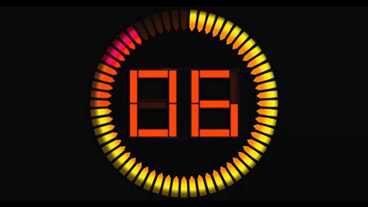 Countdown Timer 60 sec ( v 278 ) Circle Timer with Sound Effects HD 4k