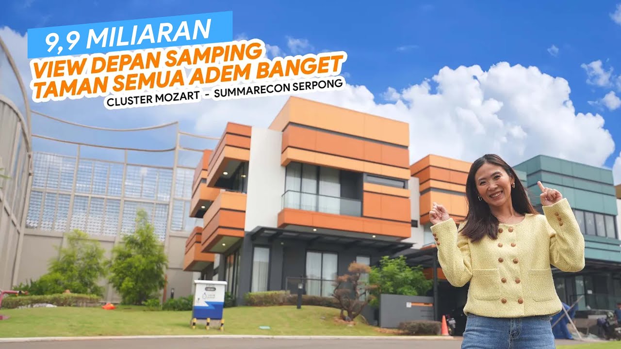 CLUSTER MOZART SUMMARECON SERPONG dijual furnish 9.9M samping taman besar. Eps. 551