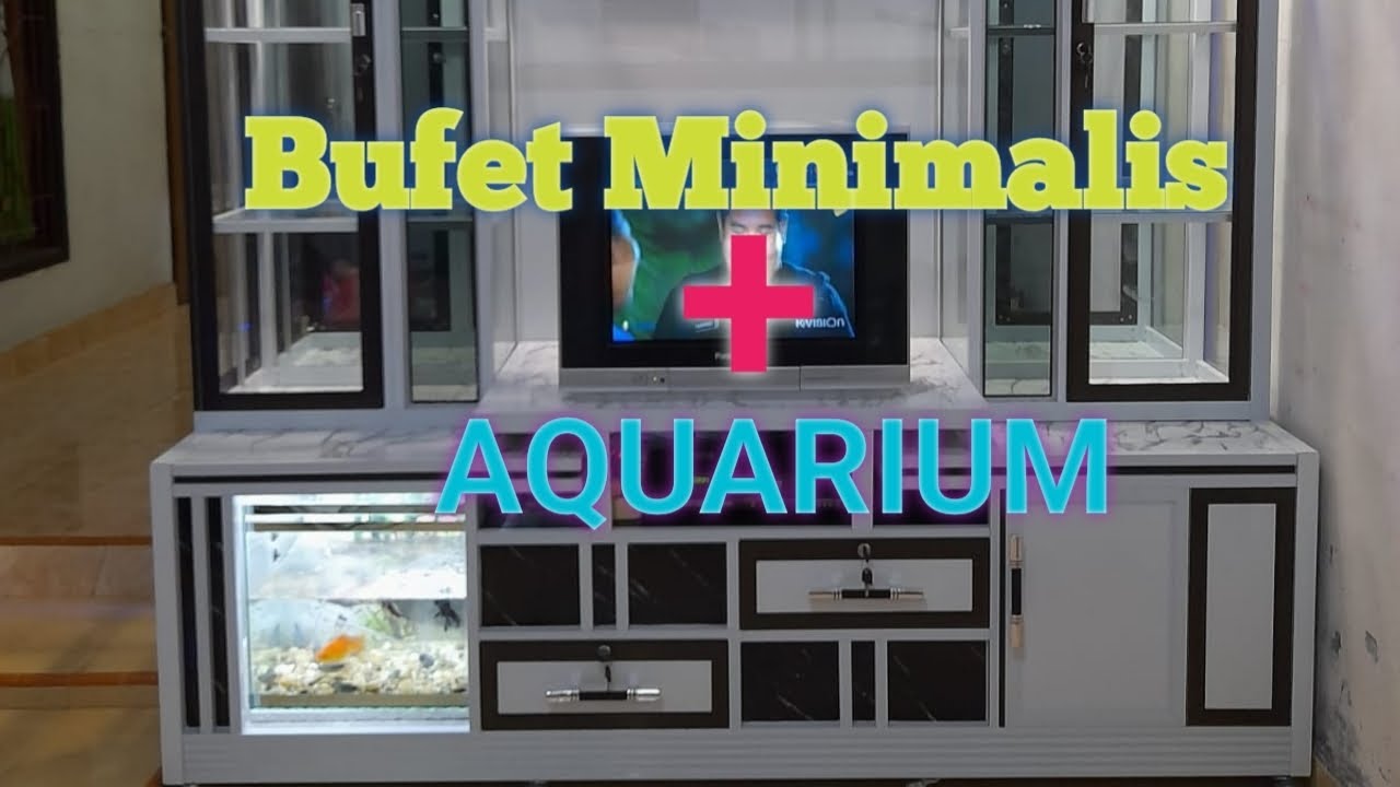 Bufet Aluminium Minimalis + Aquarium#lemari#bufet#tv#minimalis#aluminium#aquarium