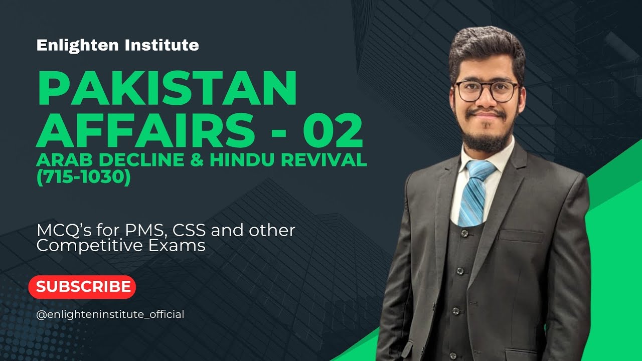 Pakistan Affairs - Lecture 02 | Arab Decline & Hindu Revival (715–1030) | MCQs for PMS, CSS, PPSC