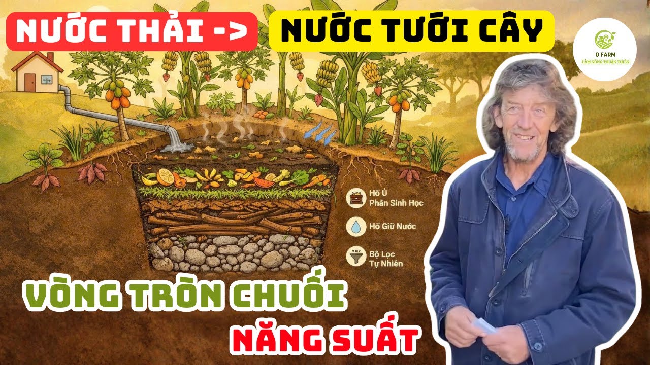 Vòng Tròn Chuối: Xử Lý Nước Thải & Giữ Nước Nuôi Cây ⭐