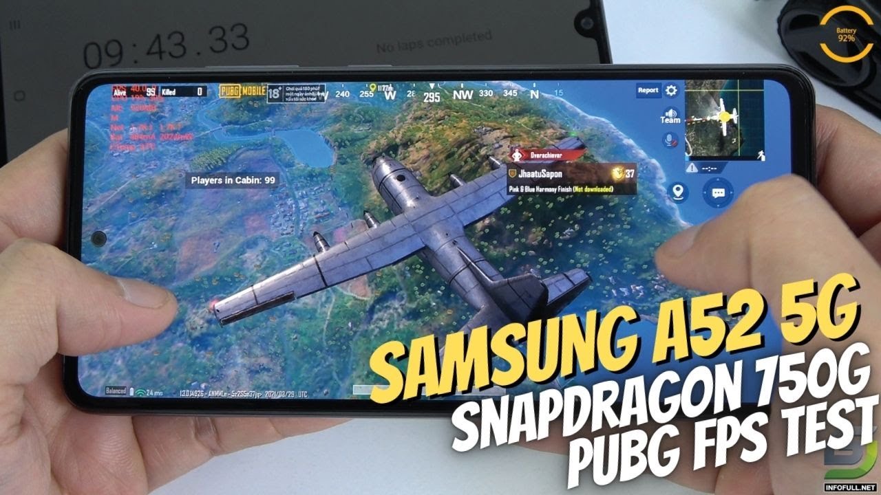 Samsung Galaxy A52 5G Snapdragon 750G test game PUBG Mobile