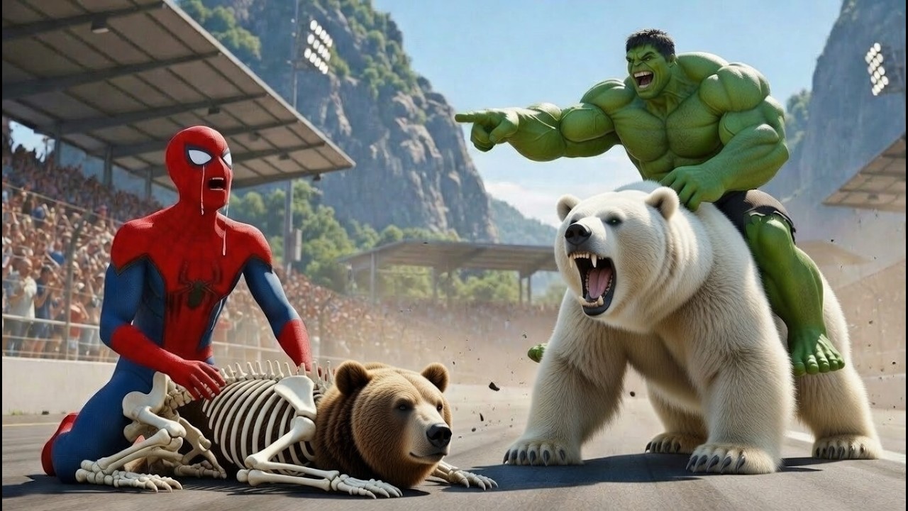 🐻🕷SPIDERMAN Wins the Legendary Bear Racing Championship - Epic Racing Challenge