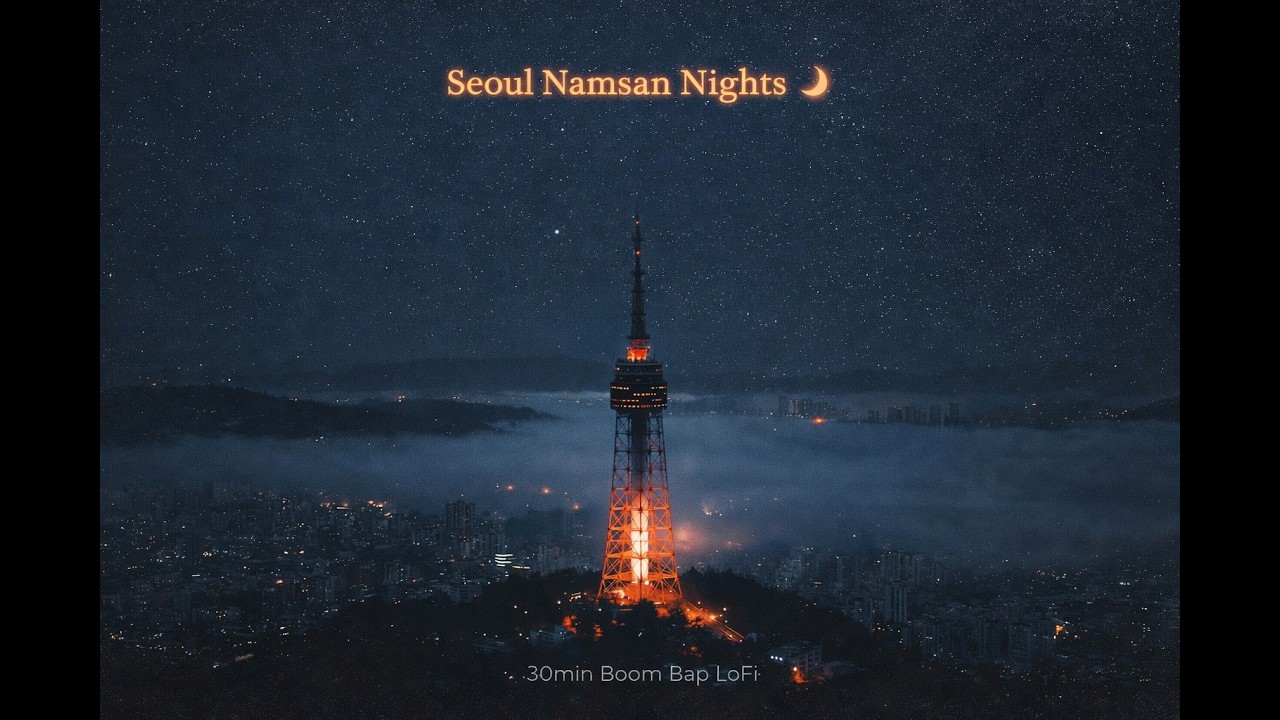 Cozy Seoul Namsan Nights 🌙 30min Vinyl Boom Bap