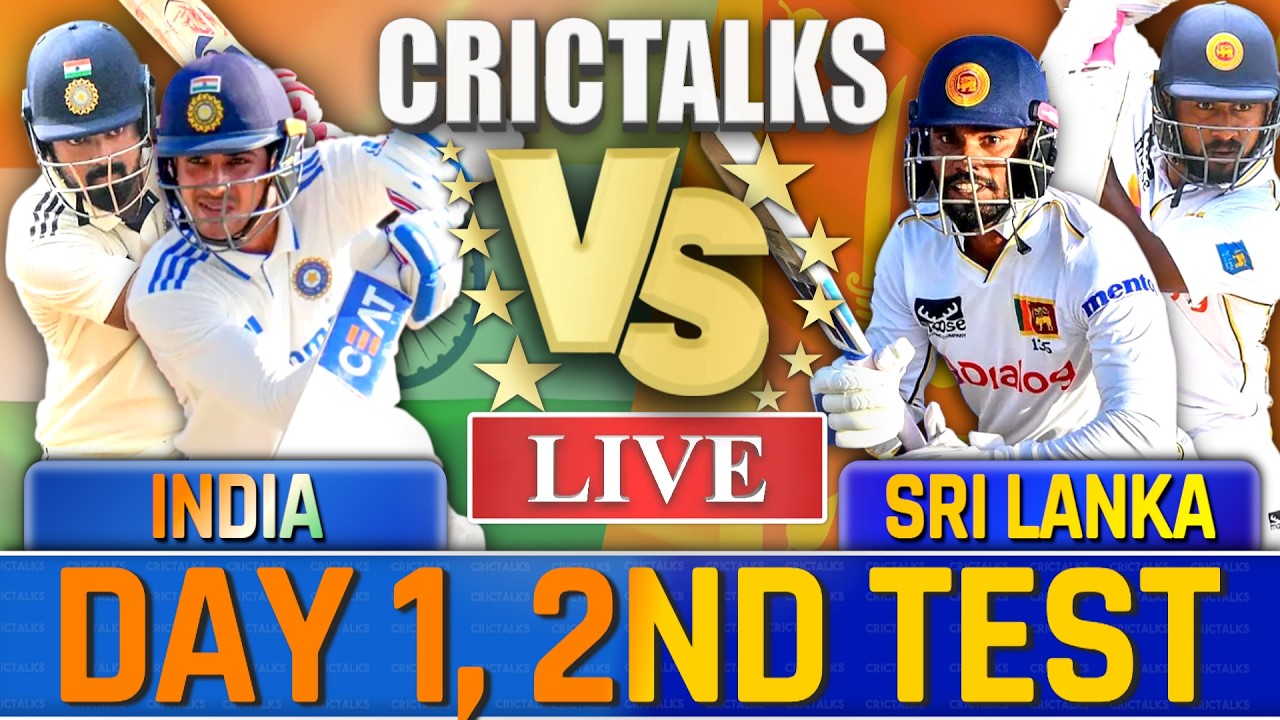 🔴 Live: IND vs SL, Day 1, 2nd Test, Live match Today, Live Cricket Score, Commentary Last 12 Over