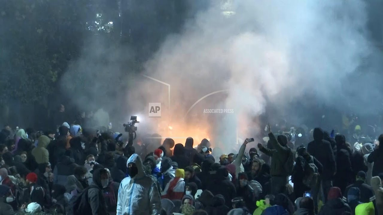 Protest continues through night in Tbilisi