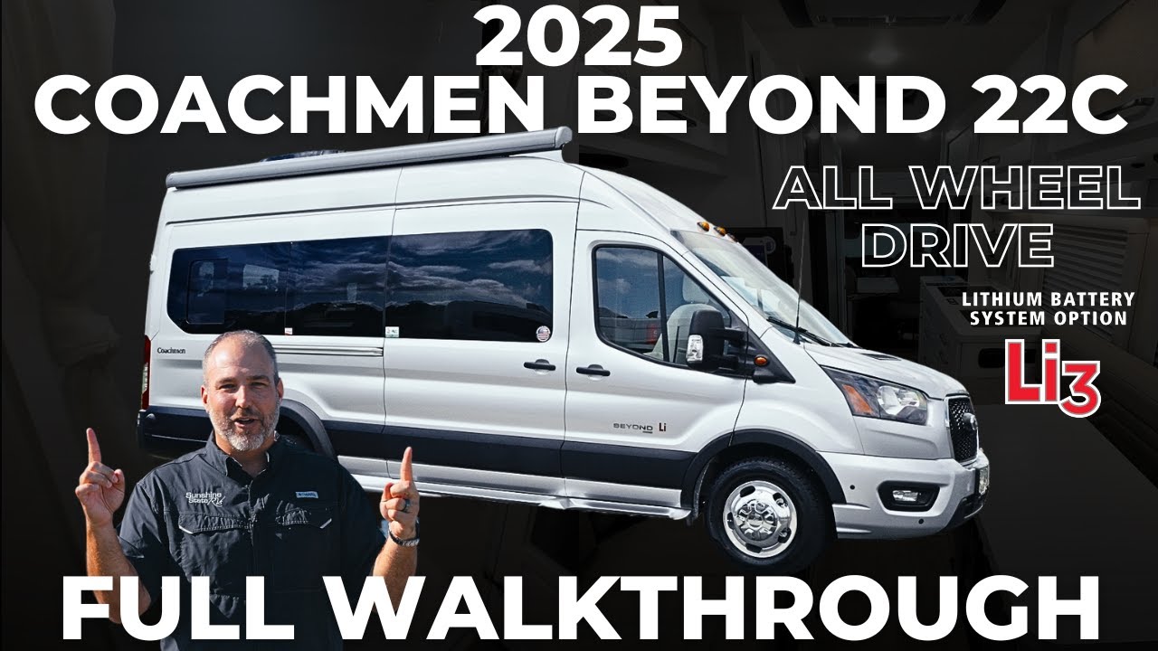 2025 Coachmen Beyond 22C Class B RV Tour – Ultimate Off-Grid Lithium Power Van & Ford Transit AWD
