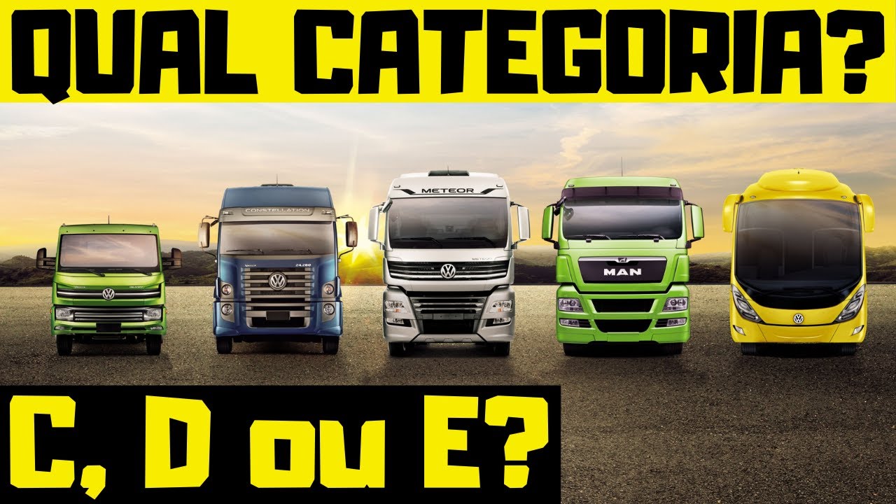 MOTORISTAS PROFISSIONAIS PRECISAM TER CATEGORIA C, D ou E?