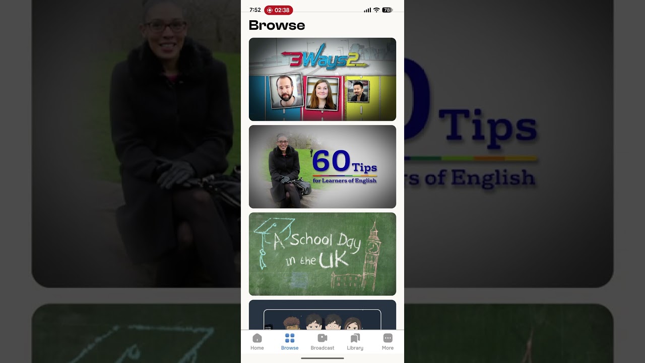 39.  English Club TV Channel.    From     UK      app.   reviews.  