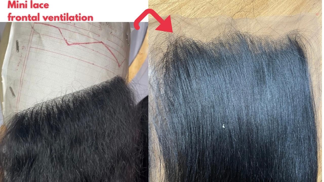 DIY HOW TO VENTILATE A MINI LACE FRONTAL ( 7 BY 5) WITH CUSTOMIZED HAIRLINE