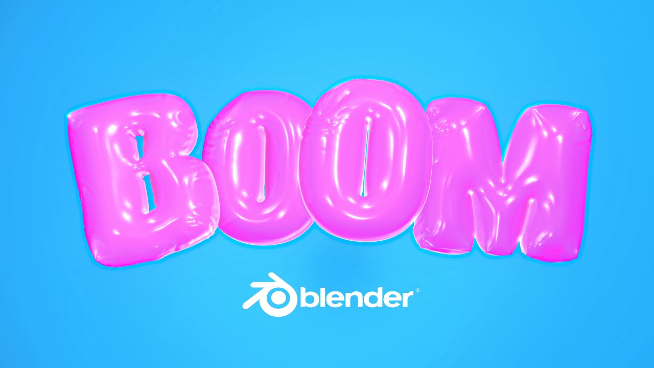 Balloon Inflated Text - Blender 3.5