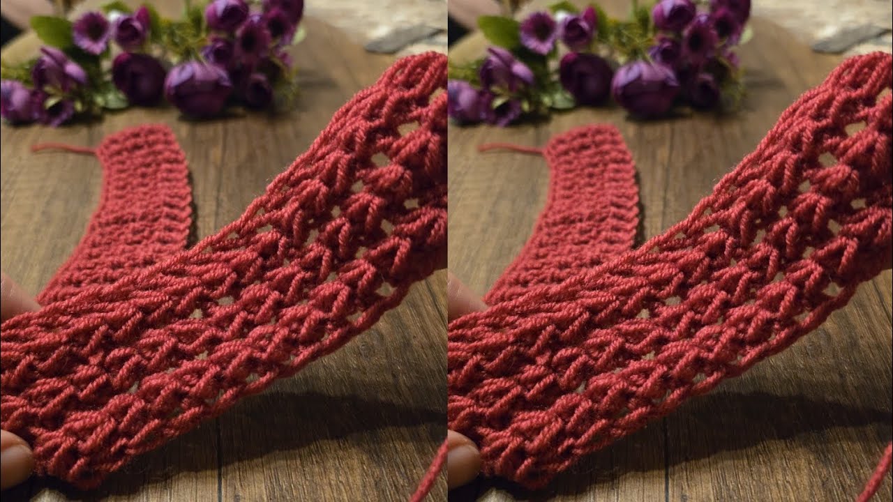 Super !!easy crochet bandana model #crochet #knitting
