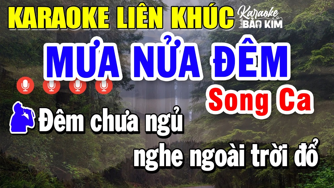 Karaoke Liên Khúc Song Ca Nhạc Sống 2026 Siêu Hay | Mưa Nửa Đêm & Duyên Phận | Bảo Kim