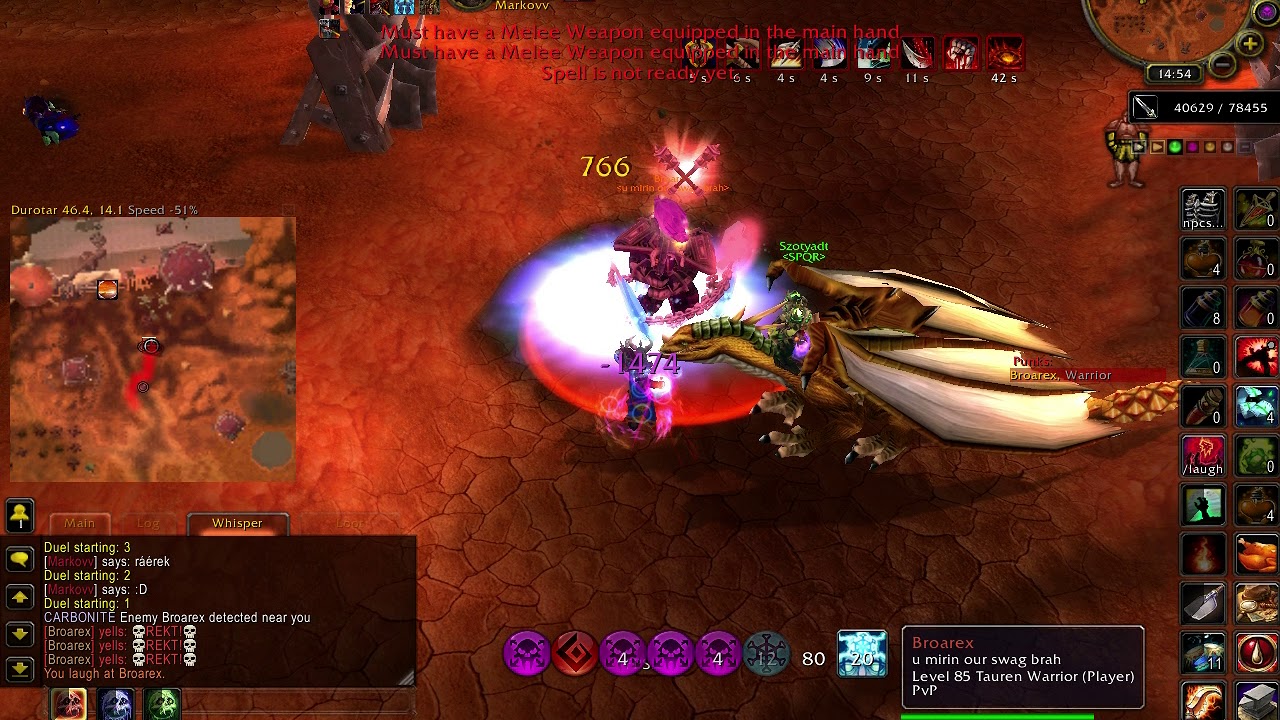 Tauri WoW - Markov vs Broarex (Blood DK vs Warrior) - Cataclysm